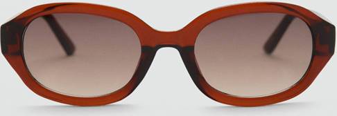 Mango Rectangular Frame Sunglasses Brown