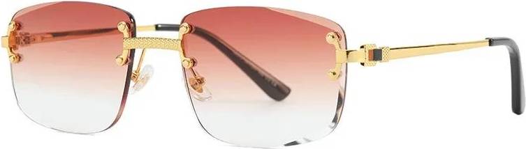 Yiran Retro Rimless Square Sunglasses Men Ladies - Gradient Blue
