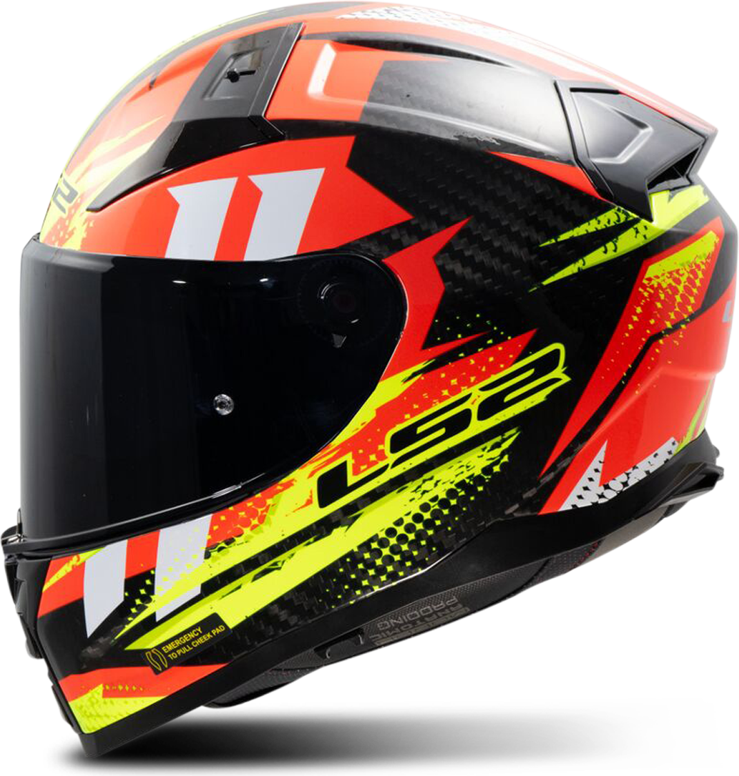 LS2 Vector II Full Face Helmet - Red/Yellow