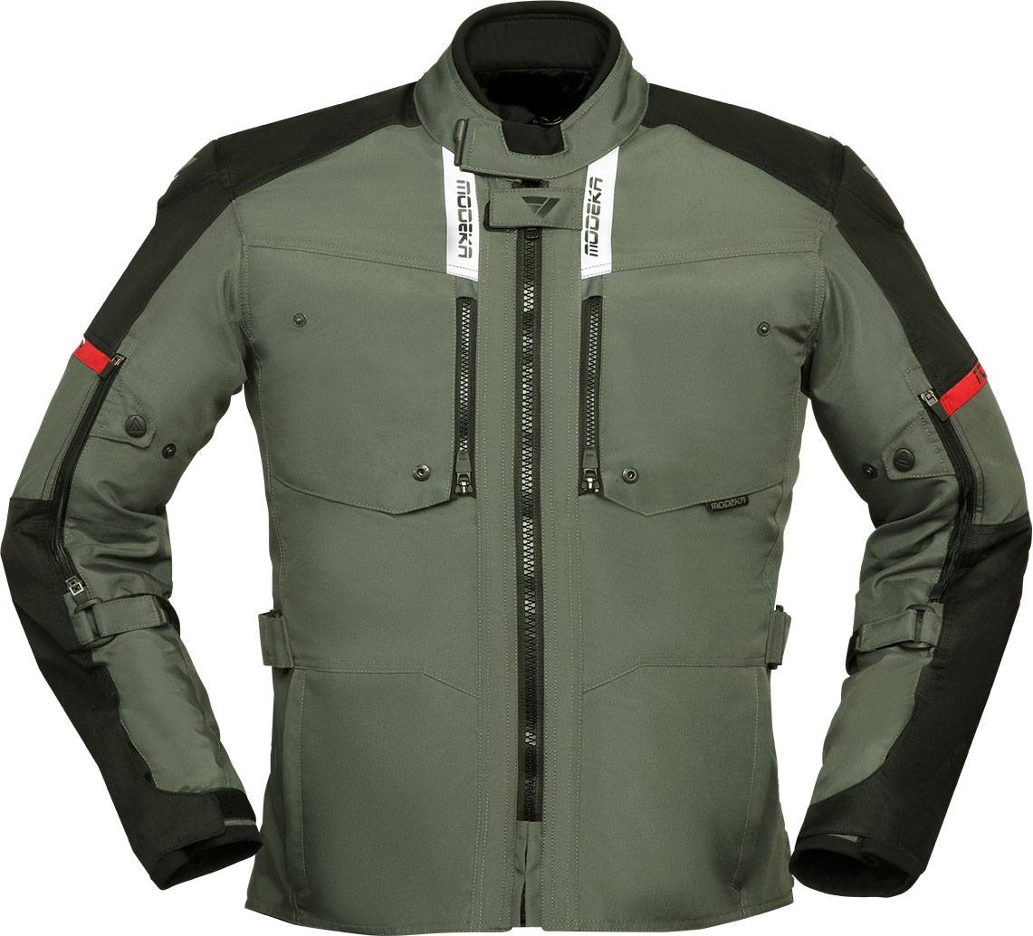 Modeka Motorcycle Textile Jacket Waterproof - Grey/Black