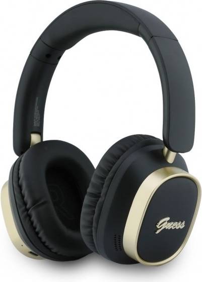 Guess Rectangle Metal Script Trådløse Bluetooth-Hovedtelefoner - Sort
