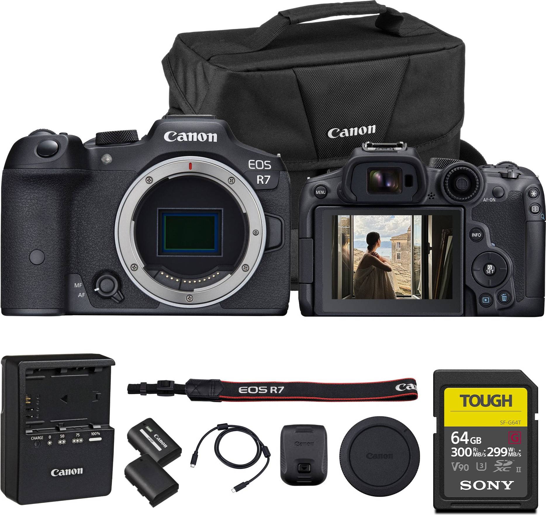 Eos r7 Canon EOS R7 Mirrorless Camera Dual Pixel Bundle