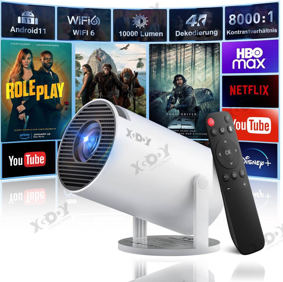 Mini 4K Projector Portable LED WIFI