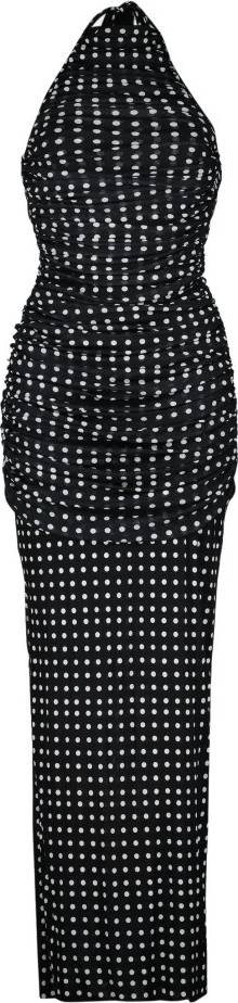 Longue Robe Drapée Femme Noir