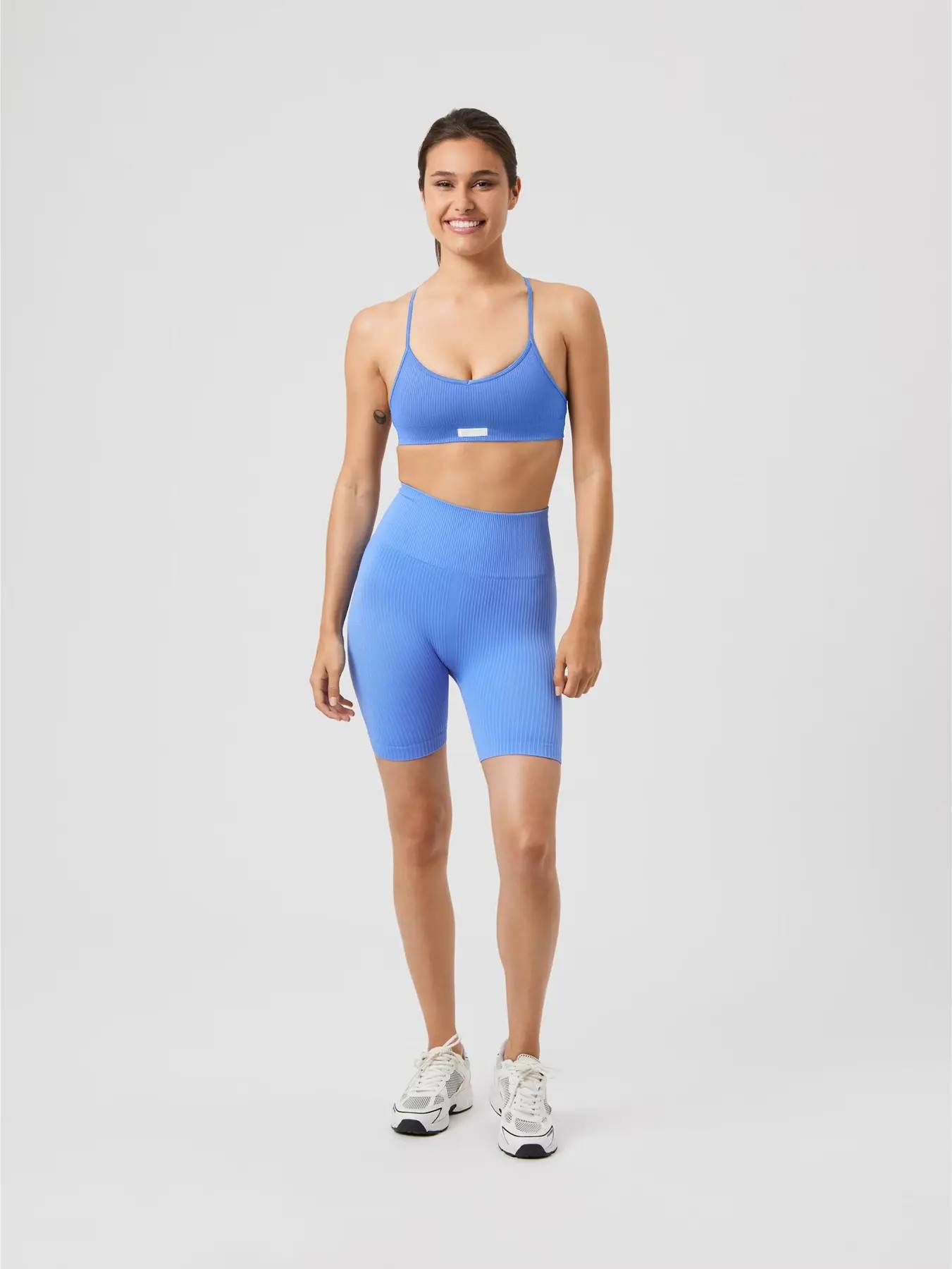 Björn Borg Seamless Ribbed Strap Bra - Blue