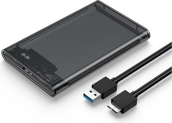 Sodial Transparent Gray HDD Case 2.5 Inch