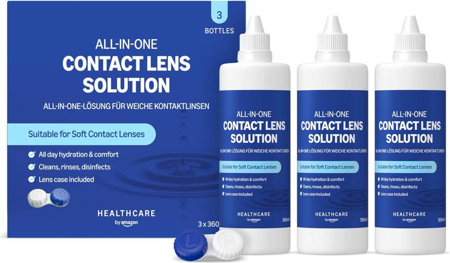 Amazon All-In-One Contact Lens Solution For Soft Lenses