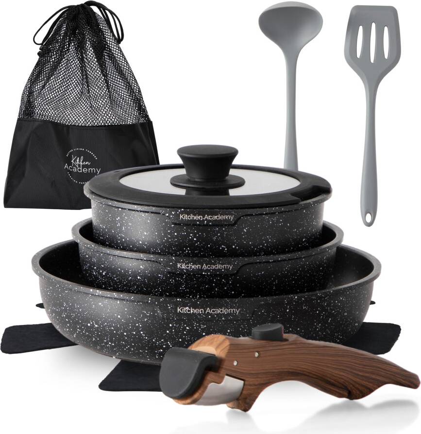 Kitchen Academy Non Stick Cookware Set Pcs Cookware Set 10 Parts