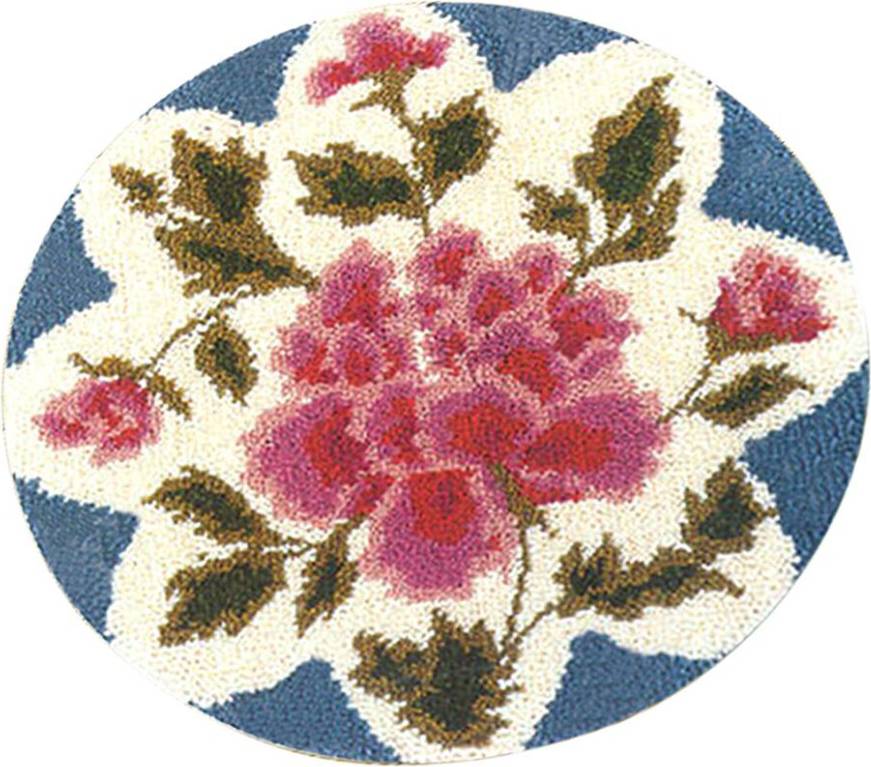 Rug making kits Latch Hook Rug Kit Rose Flo