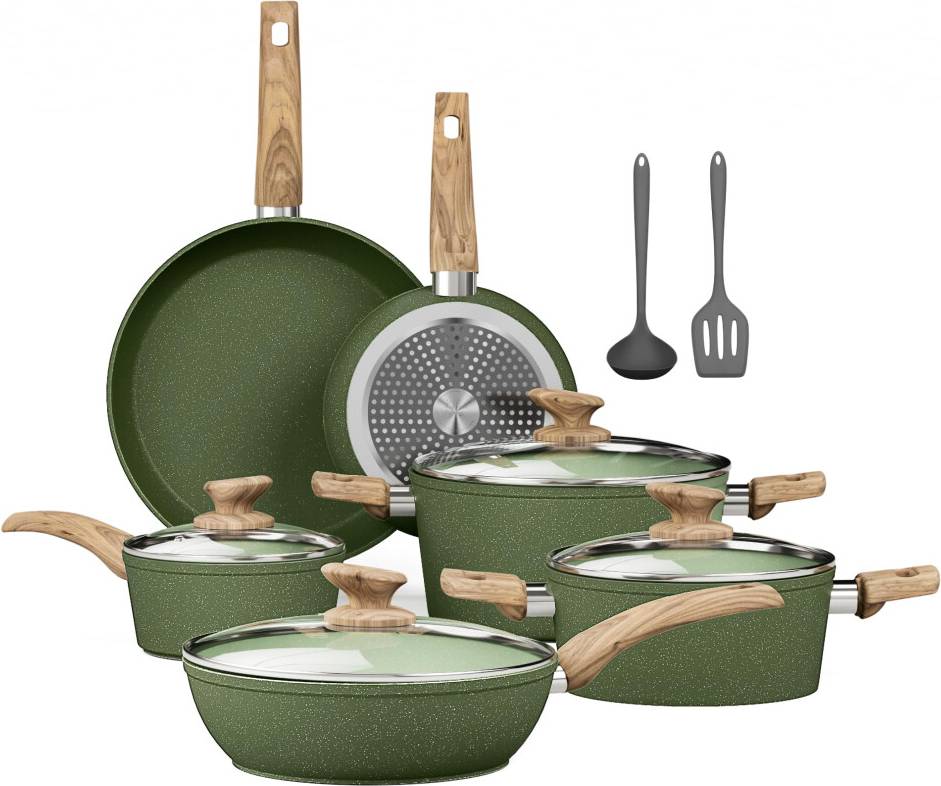 Kitchen Academy Granite Non Stick Cookware Set Piece Cookware Set 12 Parts
