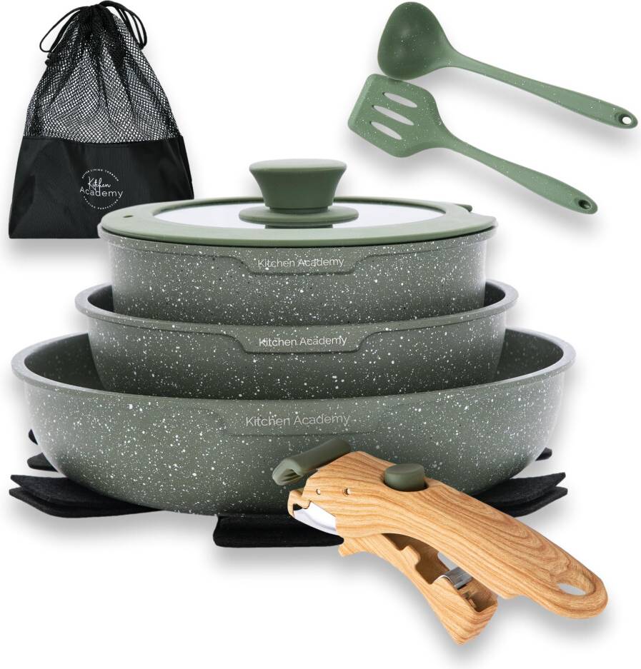 Kitchen Academy Non Stick Cookware Set Pcs Cookware Set 10 Parts