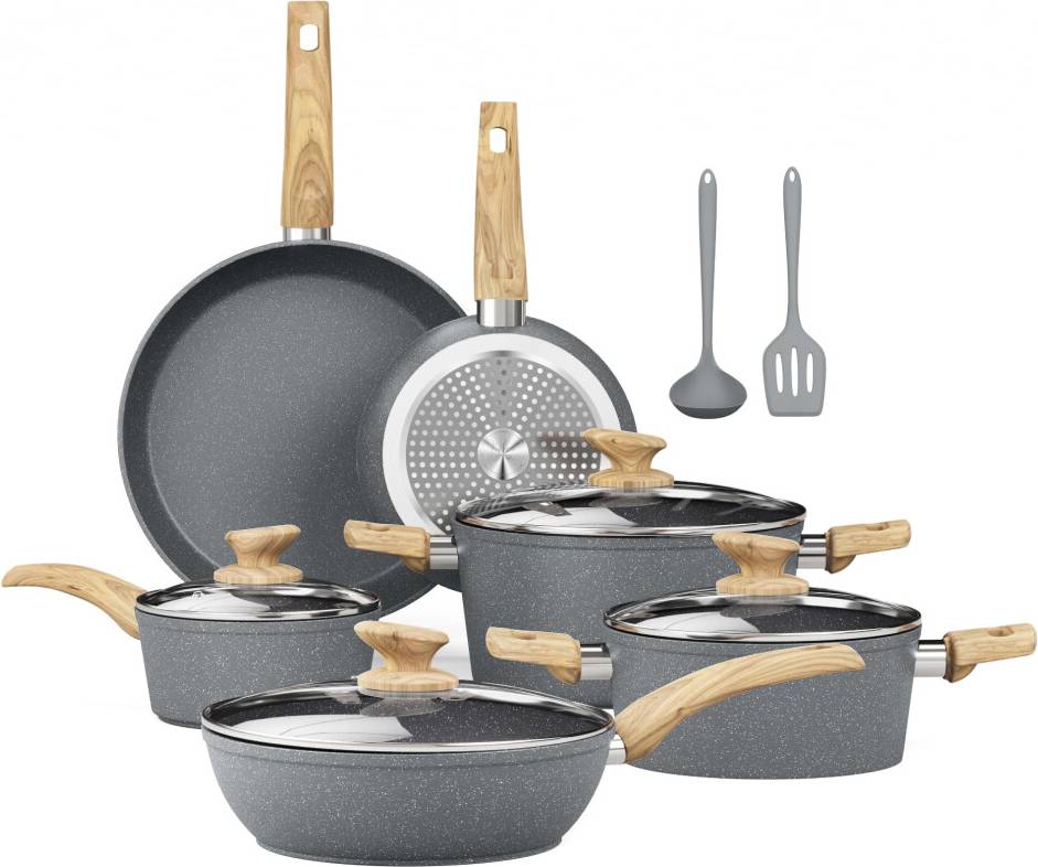 Kitchen Academy Induction Cookware Set Piece Cookware Set 12 Parts