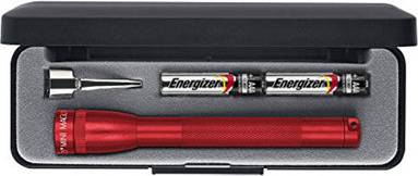 Mini Maglite Aaa 2 Cell Led Flashlight Boxed Red