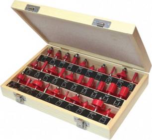 Router bit set Faithfull 1/4In Tct Router Bit Set 30 Piece