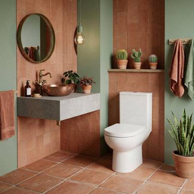 Aquarius Cove Compact Rimless Open Back Close Toilet