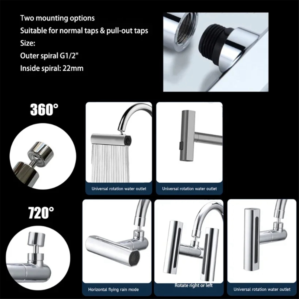 Saudism Real Waterfall Kitchen Faucet Extension Adapter