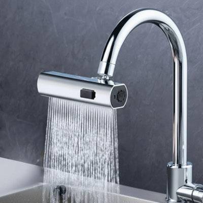 B&Q 4-In-1 Rotatable Kitchen Faucet With Anti-Splash Spray Head