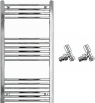 Arko Chrome Towel Radiator With Angled Valves