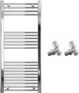 Arko Chrome Towel Radiator With Angled Valves
