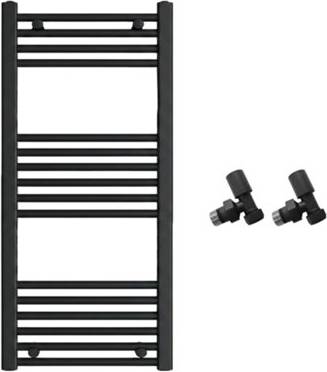 Arko Chrome Towel Radiator With Angled Valves