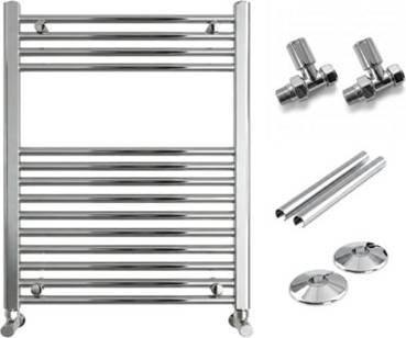 Arko Heated Towel Radiator With Straight Valves