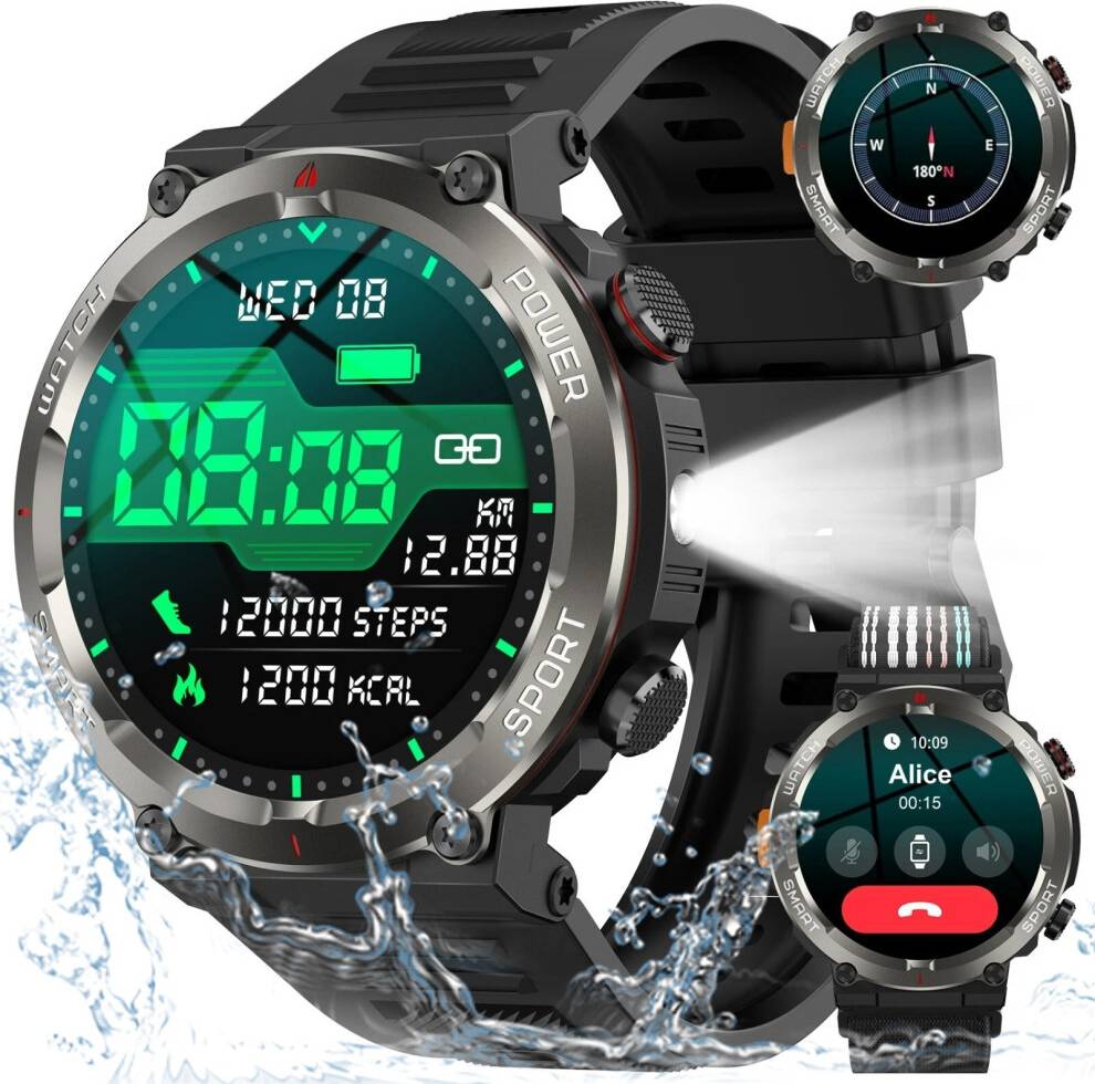 Blackview Military Rugged Smart Watch Bluetooth Call