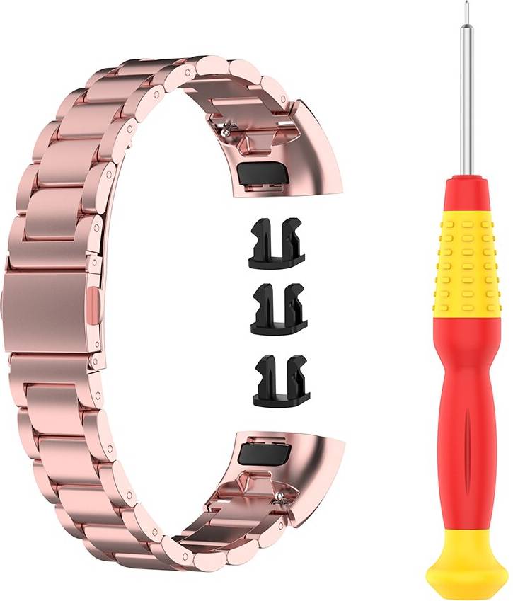 Huawei Band 4 Pro Metallrem Rostfritt Stål Rosa