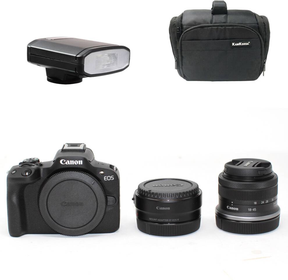 Canon eos r50 + rf s stm Canon EOS R50 Black Kit with Adapter