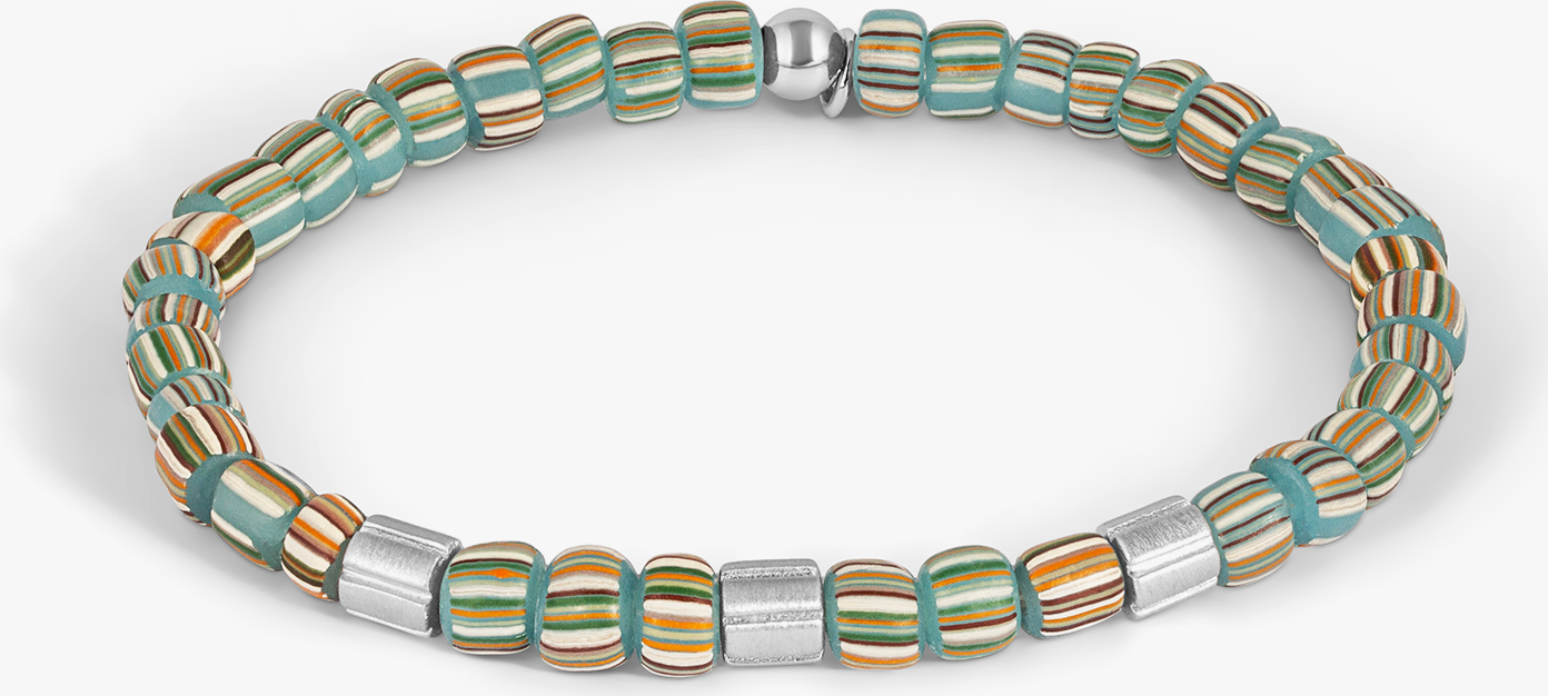 Tateossian Java Beaded Bracelet Limited Edition - Light Blue