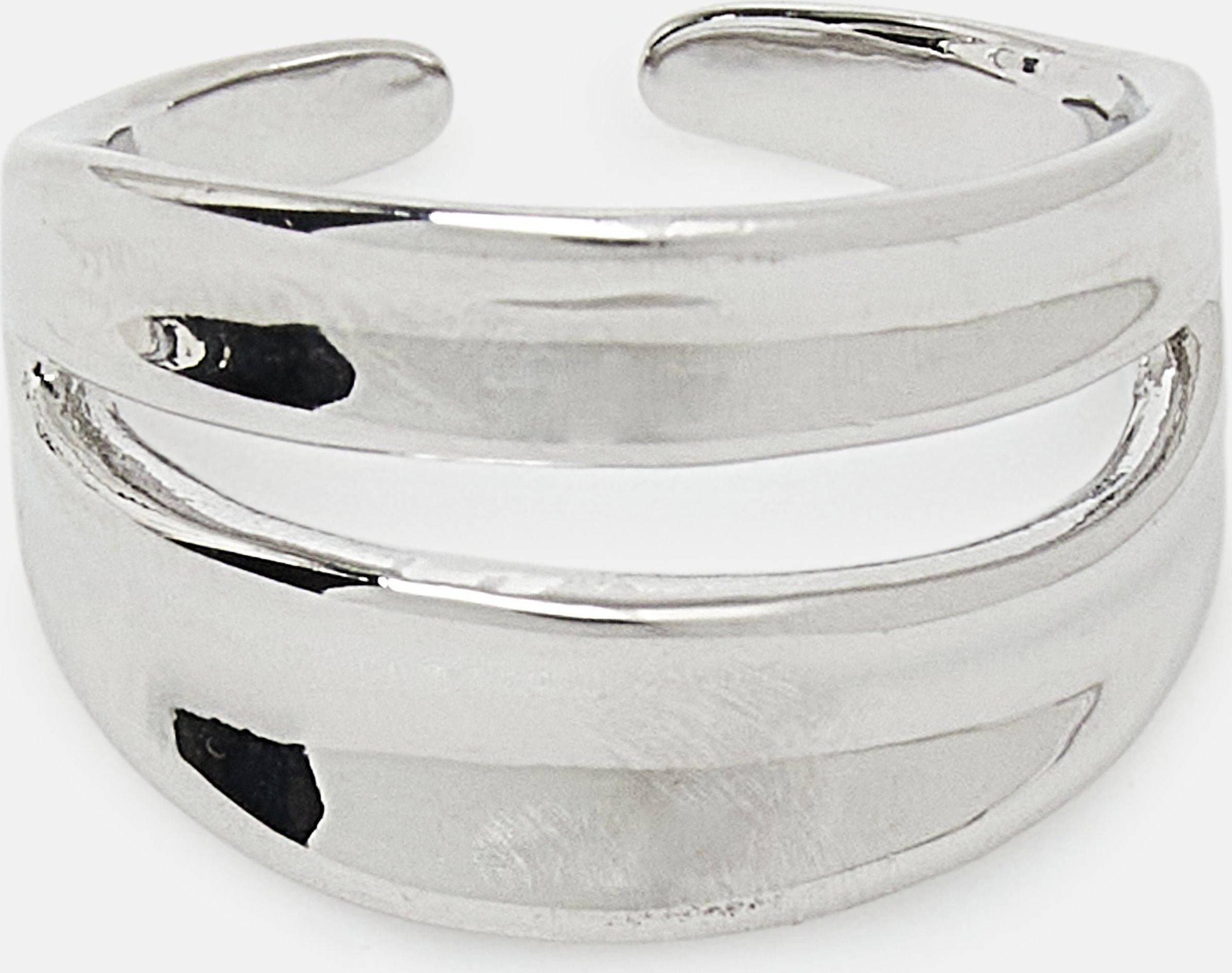 Comma Statement Ring Silber