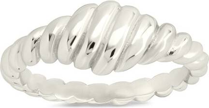 Silver Paula Ribbed Ring
