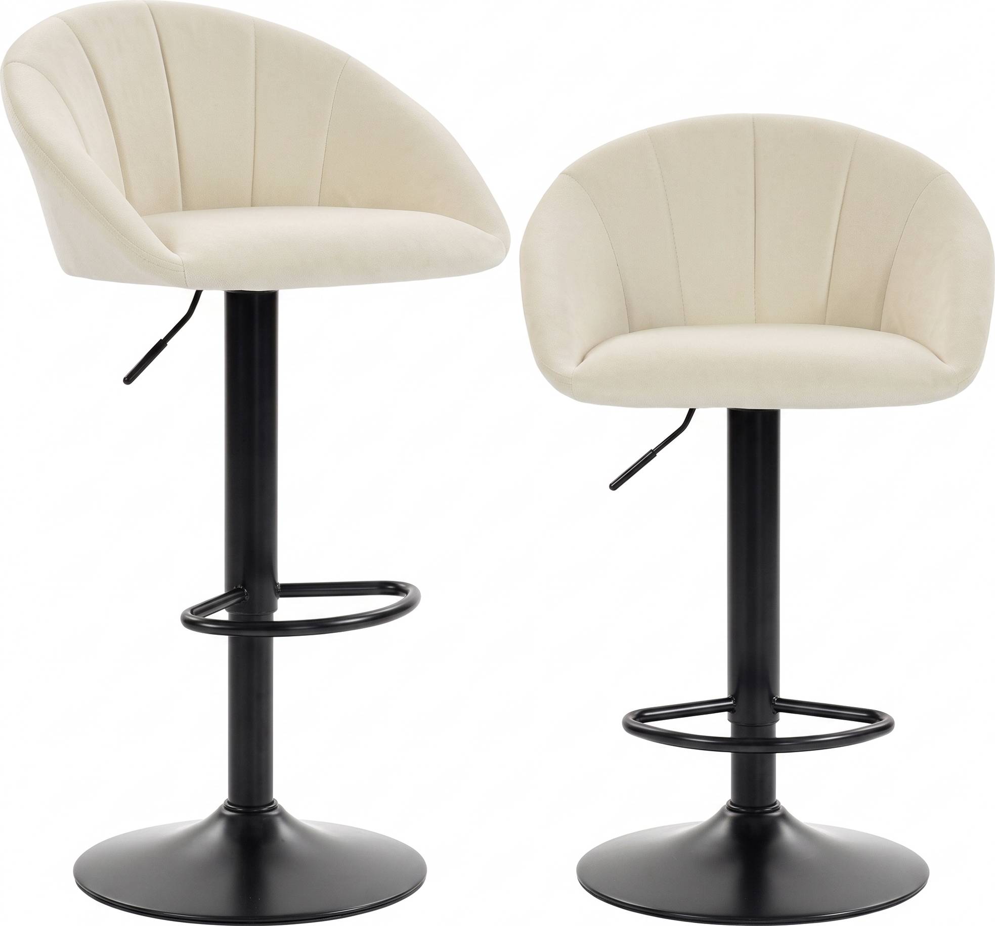 Homcom Stool Counter Backs Set 2 Bar Stool 2pcs