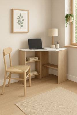 Alison 3 Shelf Corner Computer Desk