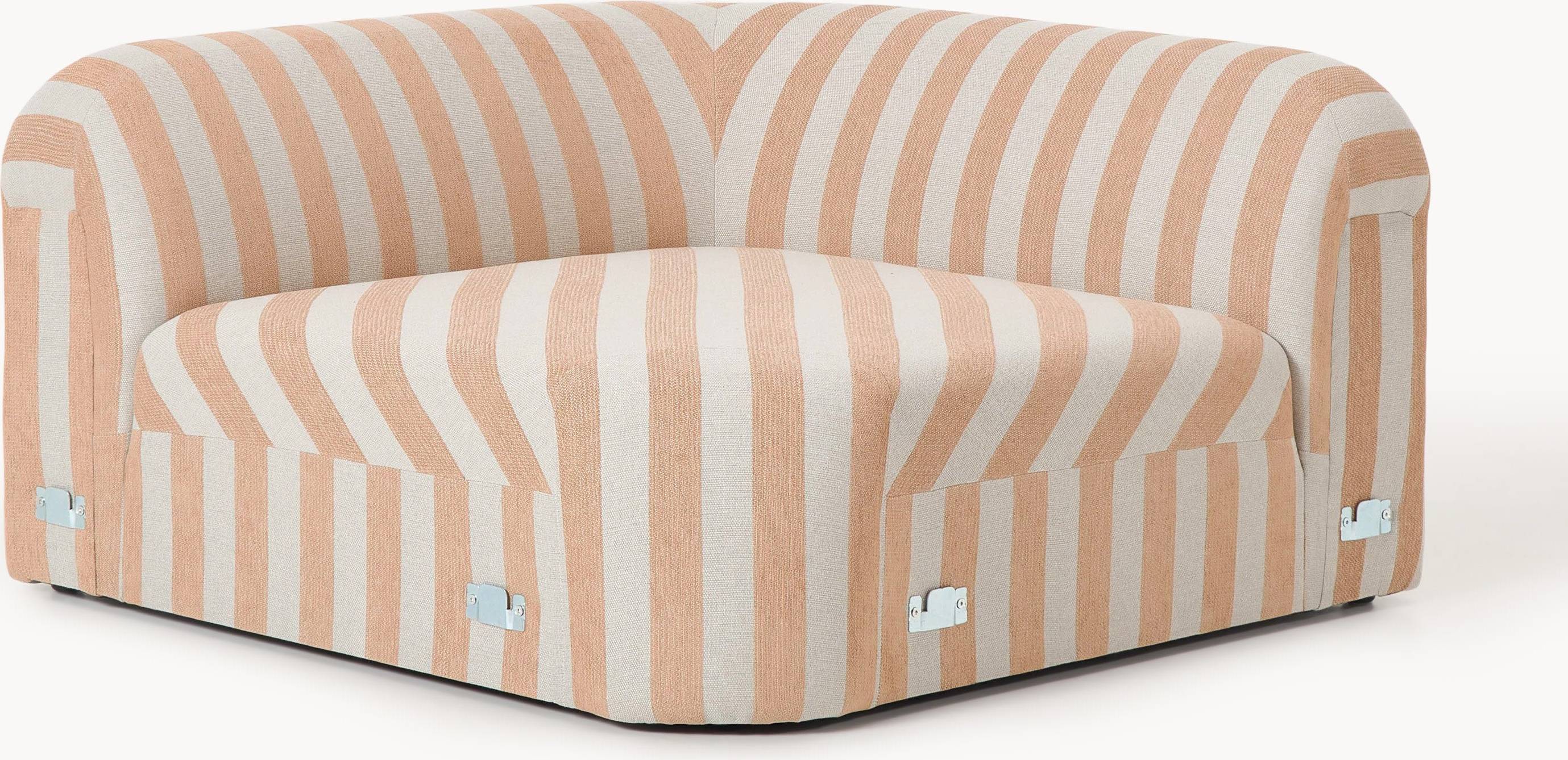 Westwing Collection Rund Randig Hörnmodul Wolke Soffa