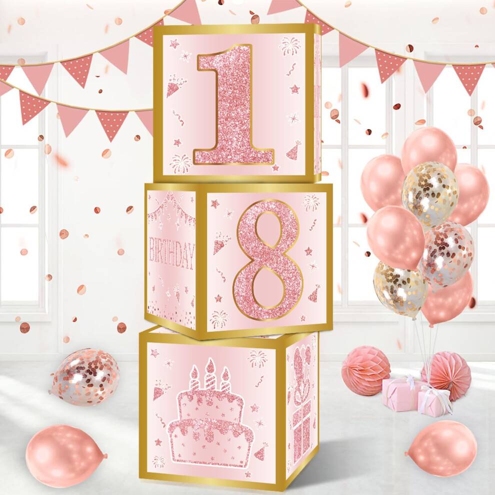 18th birthday decorations Wayfun 18th Birthday Decorations Boxes 3pcs