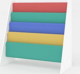 B&Q Multi-Color-2 Kids Wooden Sling Book Storage Rack