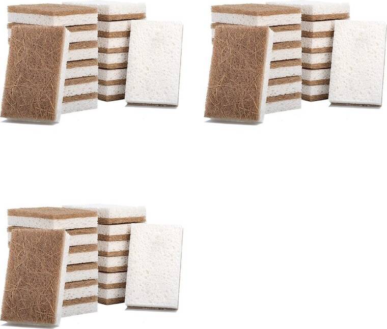 Typecat 48PCS Biodegradable Compostable Kitchen Sponges