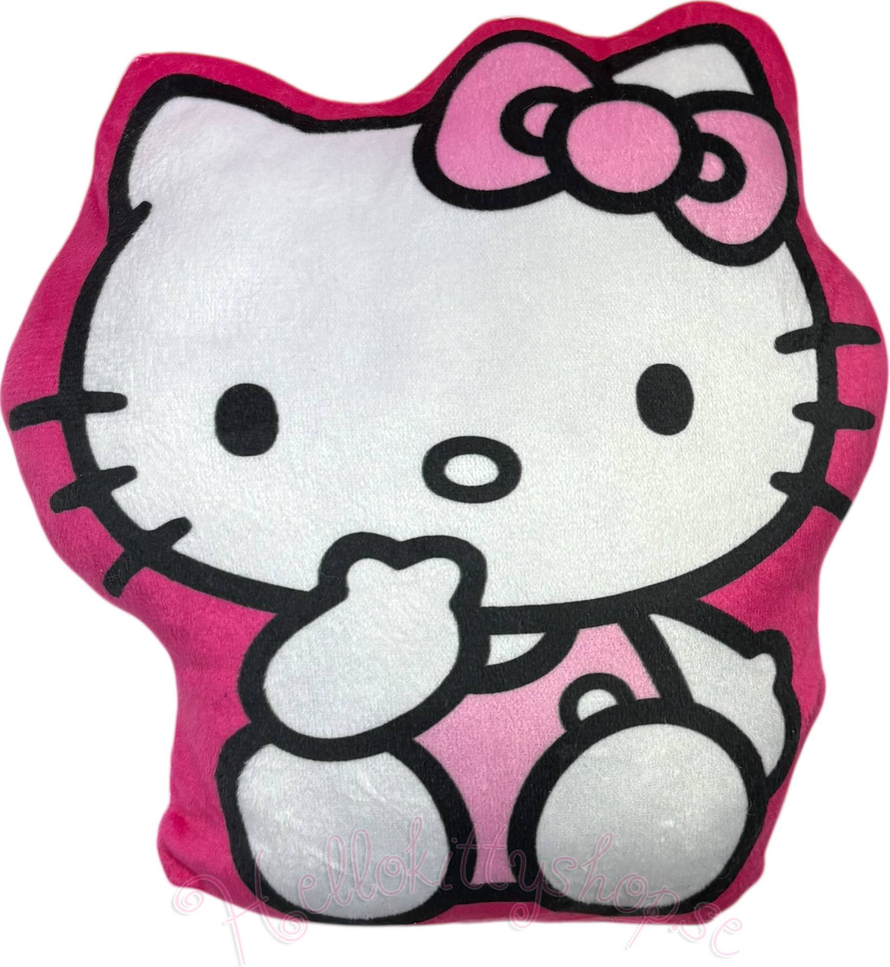 Hello Kitty Rosa 3D Mini Plysch Kudde 18 cm Innerkudde Rosa (15x20cm)
