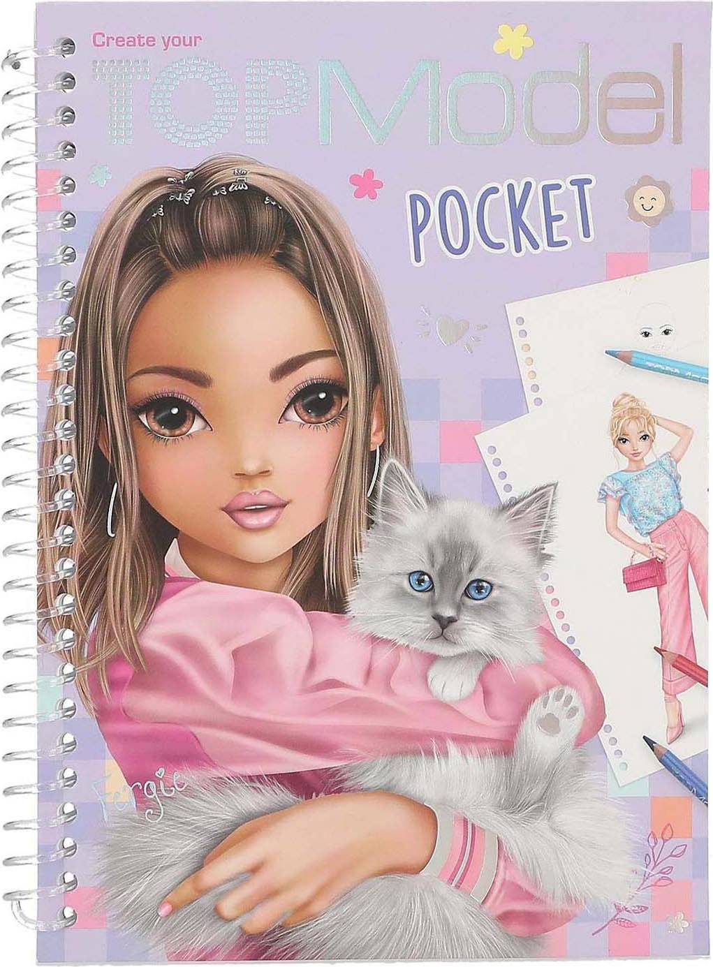 Top Model Malbuch Pocket Mit Stickerbogen