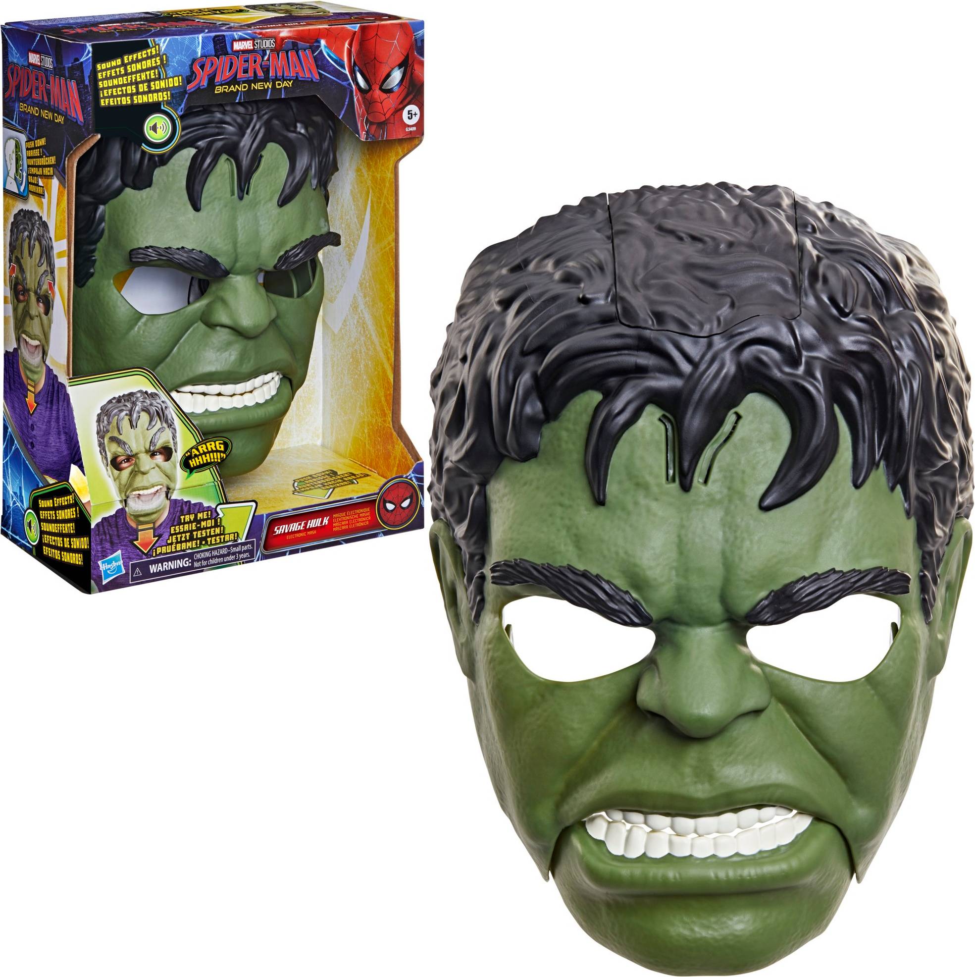 Spider-Man Marvel Raging Hulk Feature Mask - Vilde Hulken