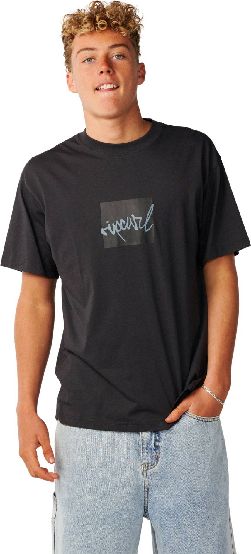 Herr Script Icon T-Shirt - Washed Black