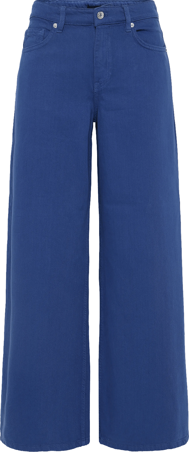 Mango Low-Rise Wideleg Jeans - Blue