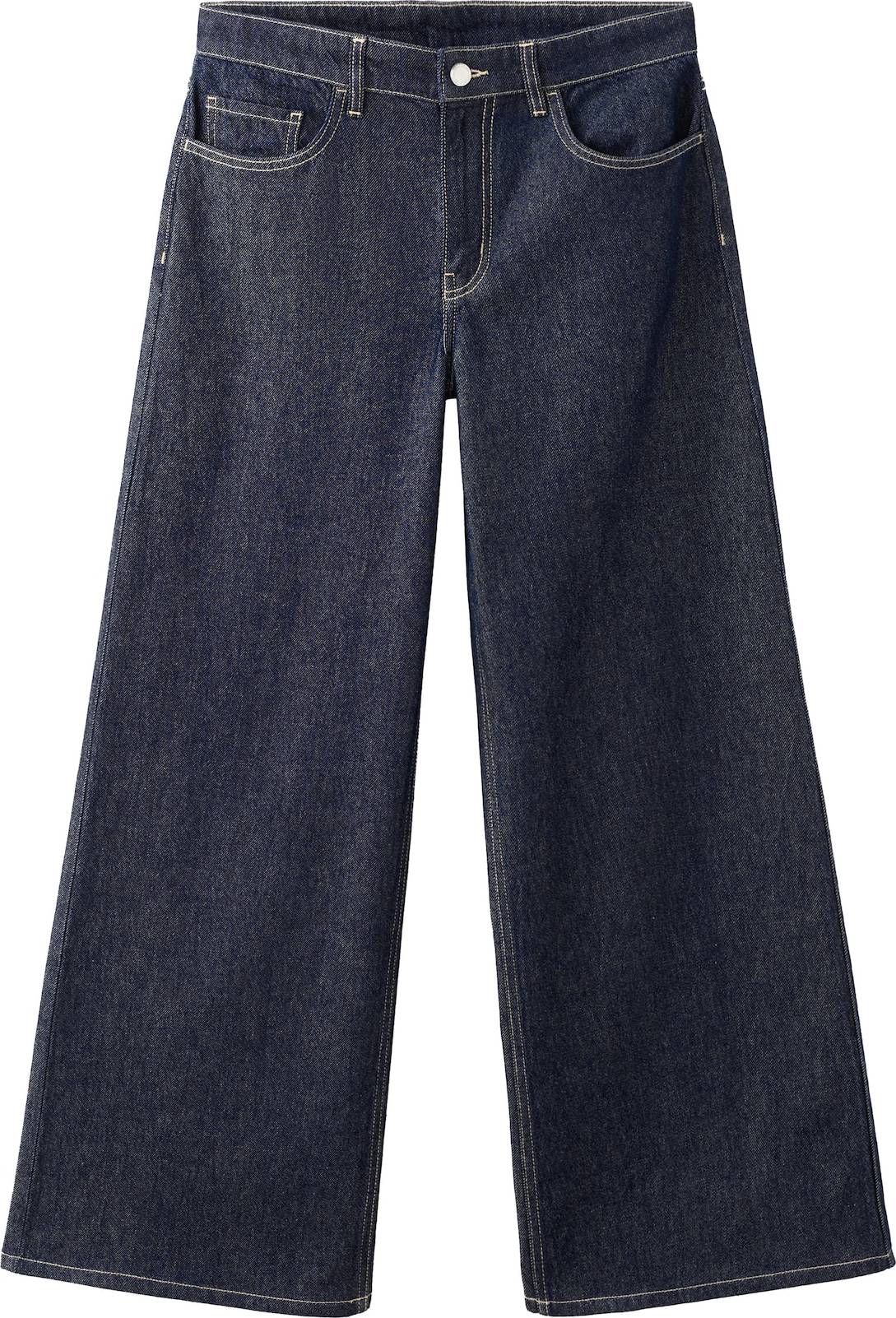 Mango Low-Rise Wideleg Jeans Flared - Blue