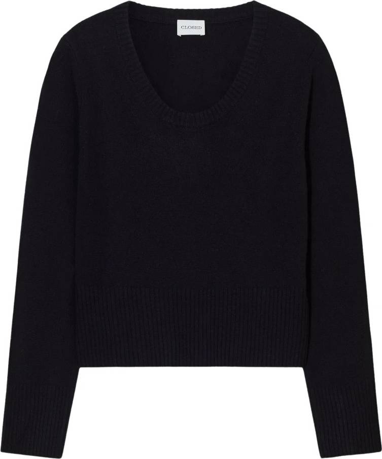 Pull Col Rond En Laine - Noir