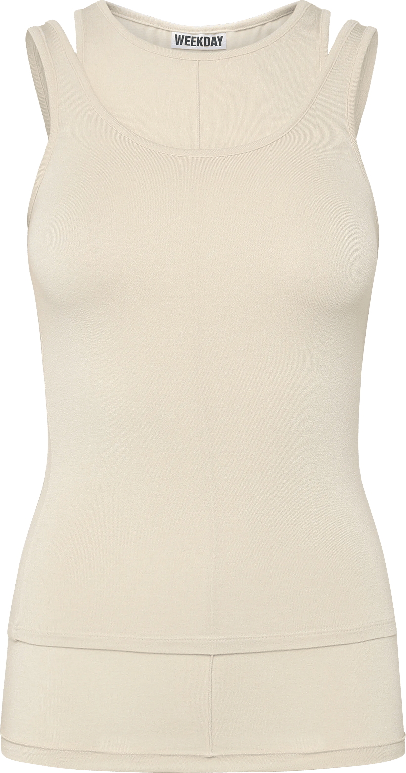 Weekday Layered Tank - Beige