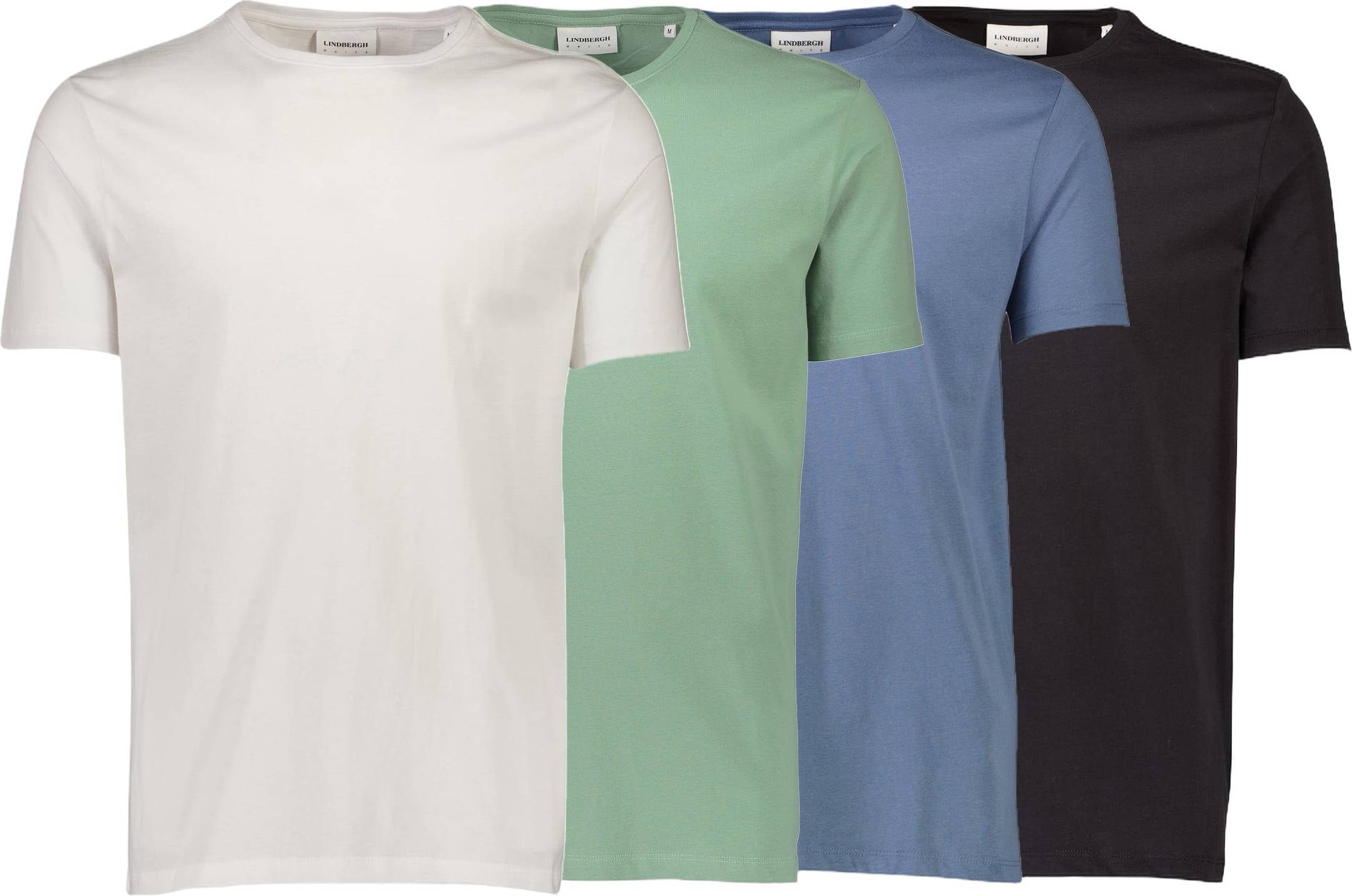 Lindbergh 4Pk Basic Tee S S Herr Kortärmade - Multi Patterned
