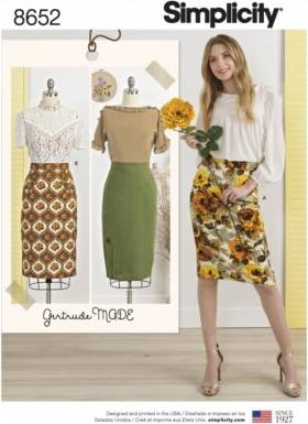 Simplicity Sewing Pattern 8652 Pencil Skirts Split
