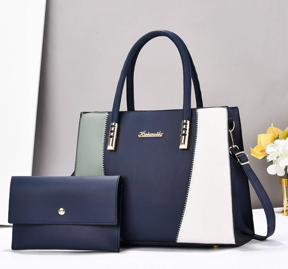 Yiran Model Mother Bag Large Capacity Single Shoulder - Splicing Color