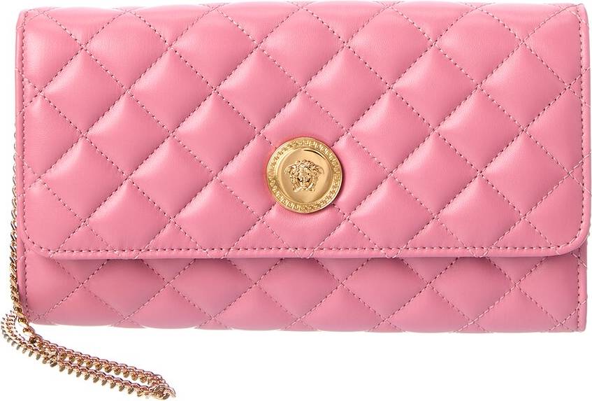 Versace Iconic Leather Wallet On Chain