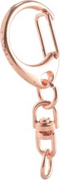 Sodial Rose Gold Keychain Spring Snap Key With Chain Jump Rings